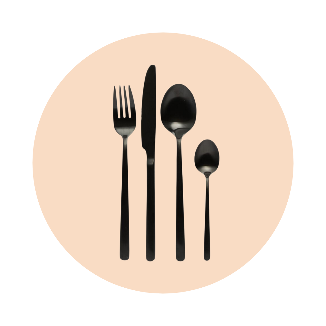 CUTLERY SET - BLACK
