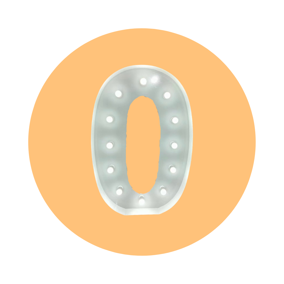 LIGHT UP NUMBER - 0
