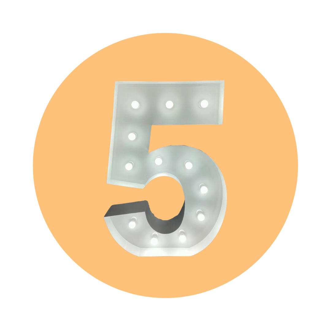 LIGHT UP NUMBER - 5