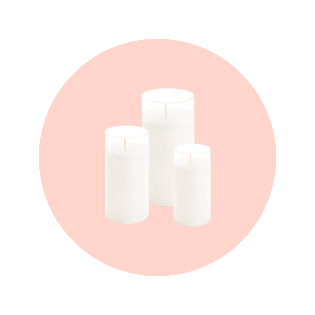 SAND CANDLES - GLASS