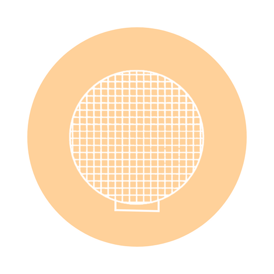 LARGE CIRCLE MESH - WHITE