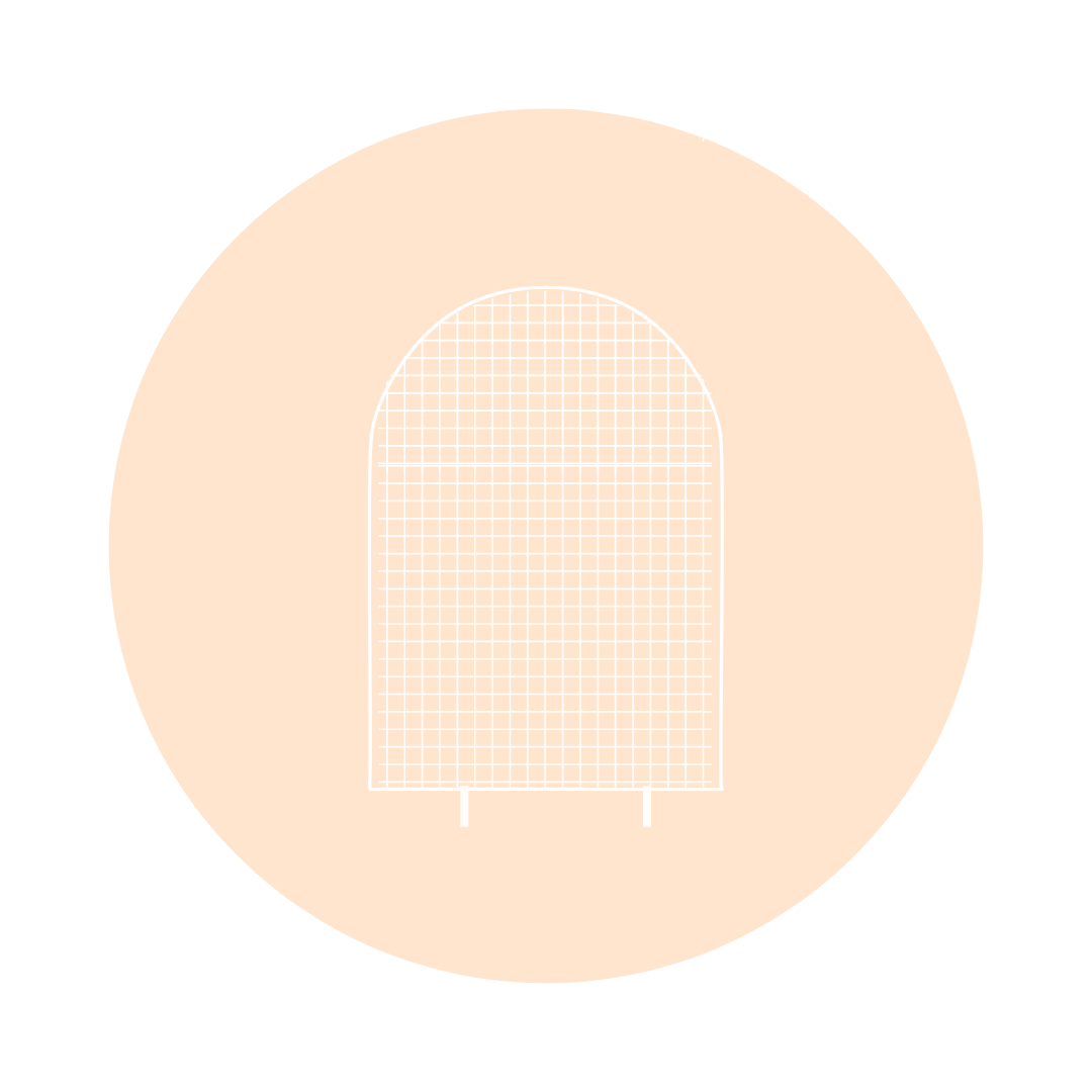 LARGE ARCH MESH - WHITE