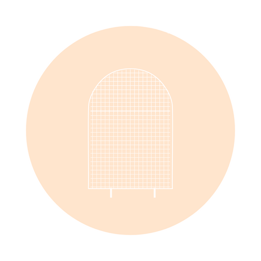 LARGE ARCH MESH - WHITE