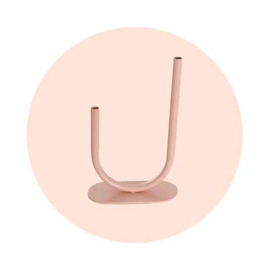 LARGE U SHAPE BUD VESSEL - SOFT PINK