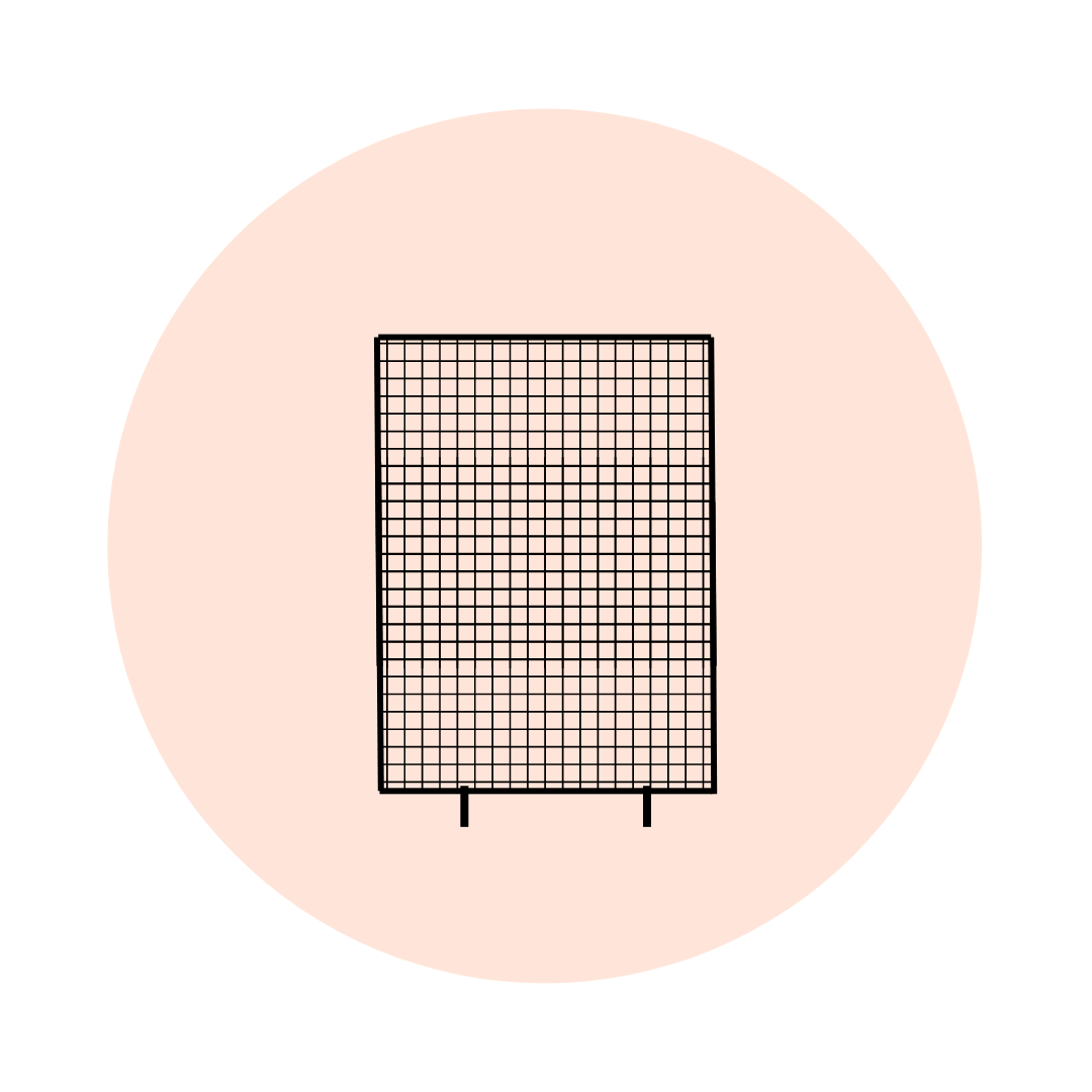 LARGE RECTANGLE MESH - BLACK