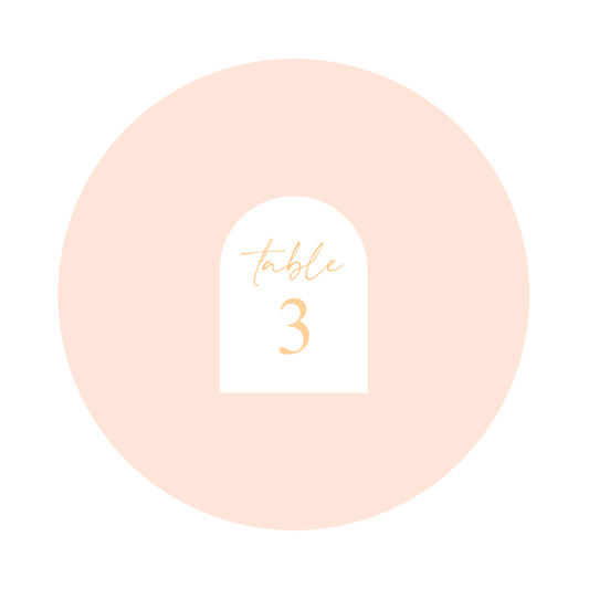 ACRYLIC TABLE NUMBERS - ARCH