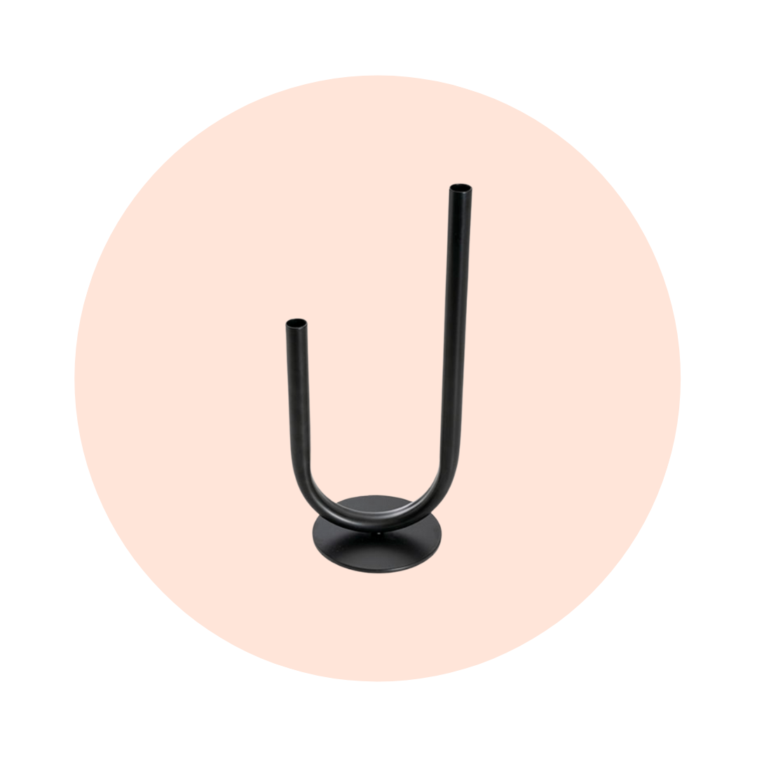 SMALL U SHAPE BUD VESSEL - BLACK