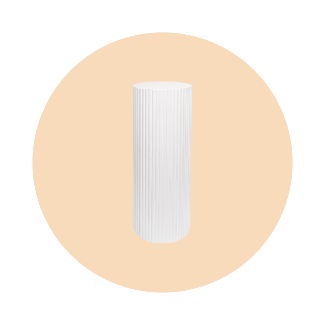 LARGE RIPPLE PLINTH - WHITE
