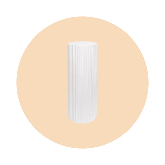 LARGE RIPPLE PLINTH - WHITE