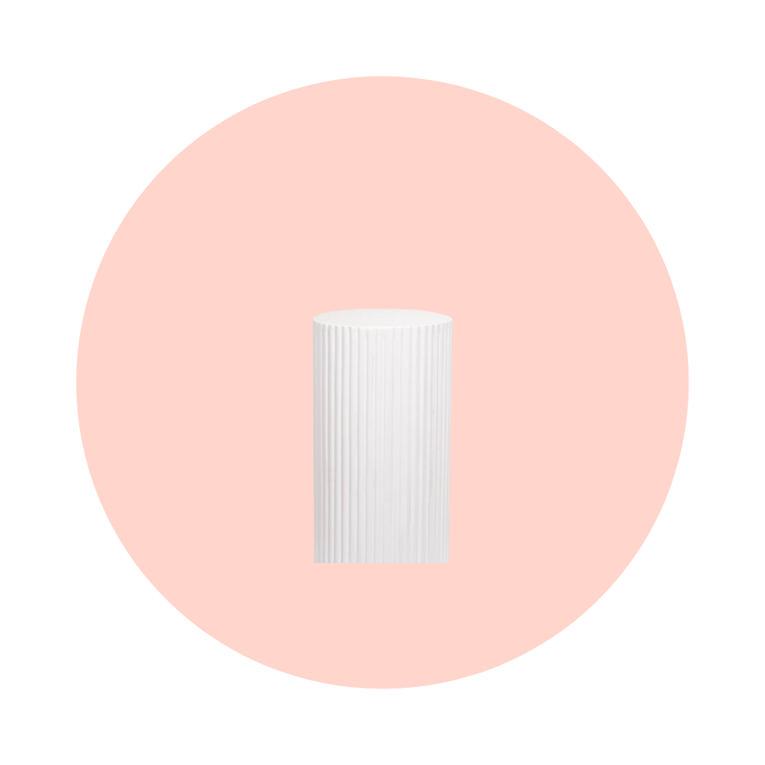 SMALL RIPPLE PLINTH - WHITE