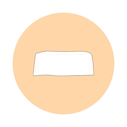 SMALL RECTANGLE TABLECLOTH - WHITE