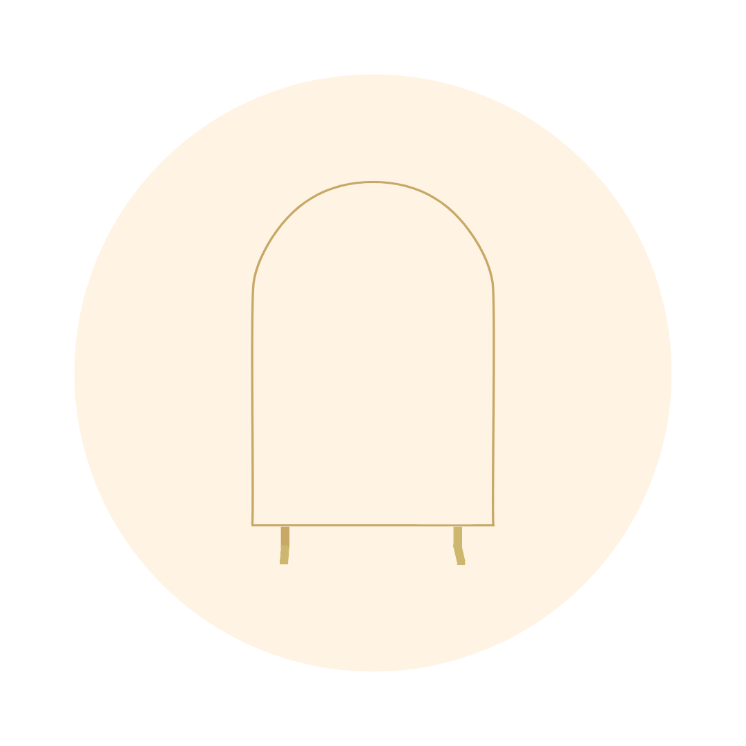 ARCH SIGN STAND - GOLD