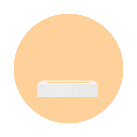A0 TEXTURED SIGN BOX STAND - WHITE