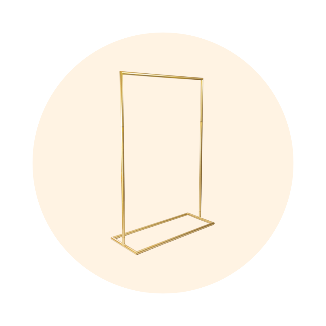RECTANGLE SIGN STAND - GOLD