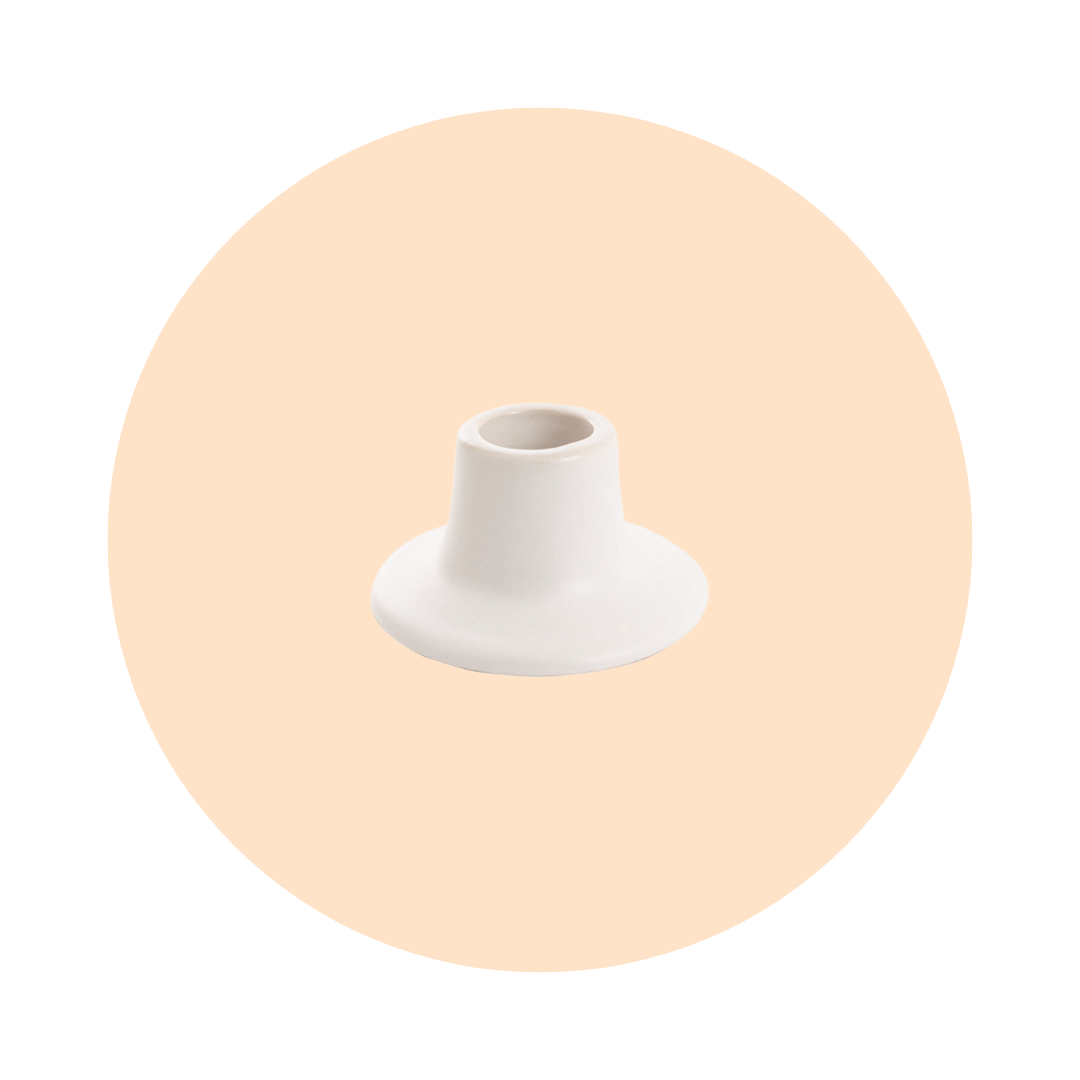 CANDLE HOLDER - WHITE