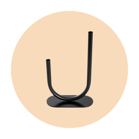LARGE U SHAPE BUD VESSEL - BLACK