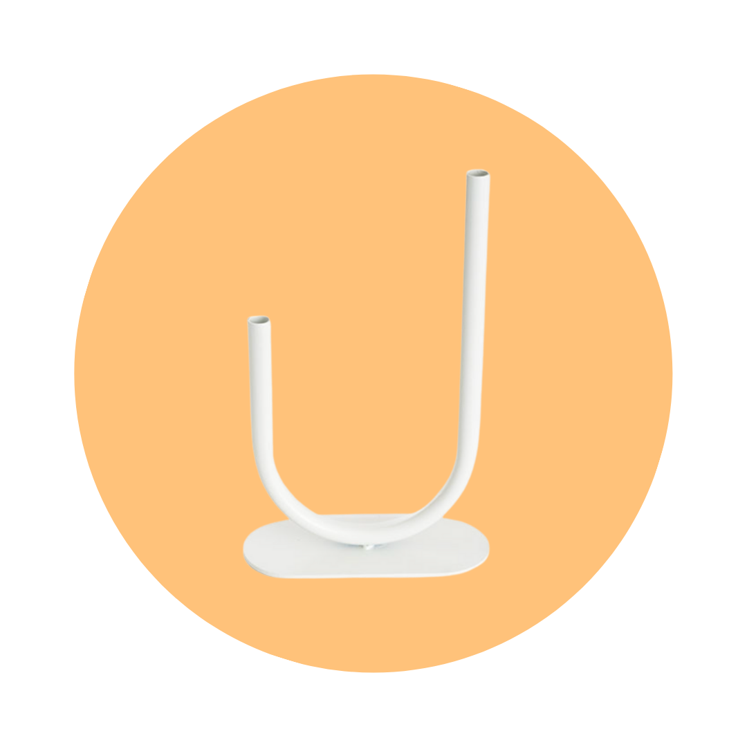 LARGE U SHAPE BUD VESSEL - WHITE