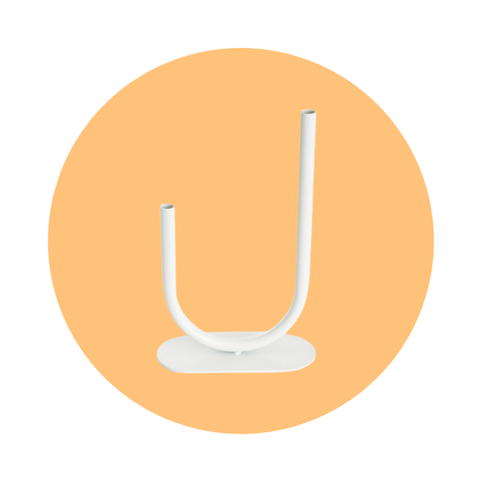 LARGE U SHAPE BUD VESSEL - WHITE