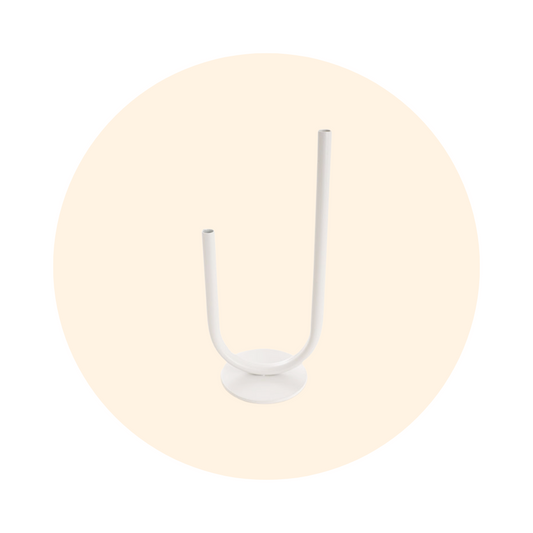 SMALL U SHAPE BUD VESSEL - WHITE
