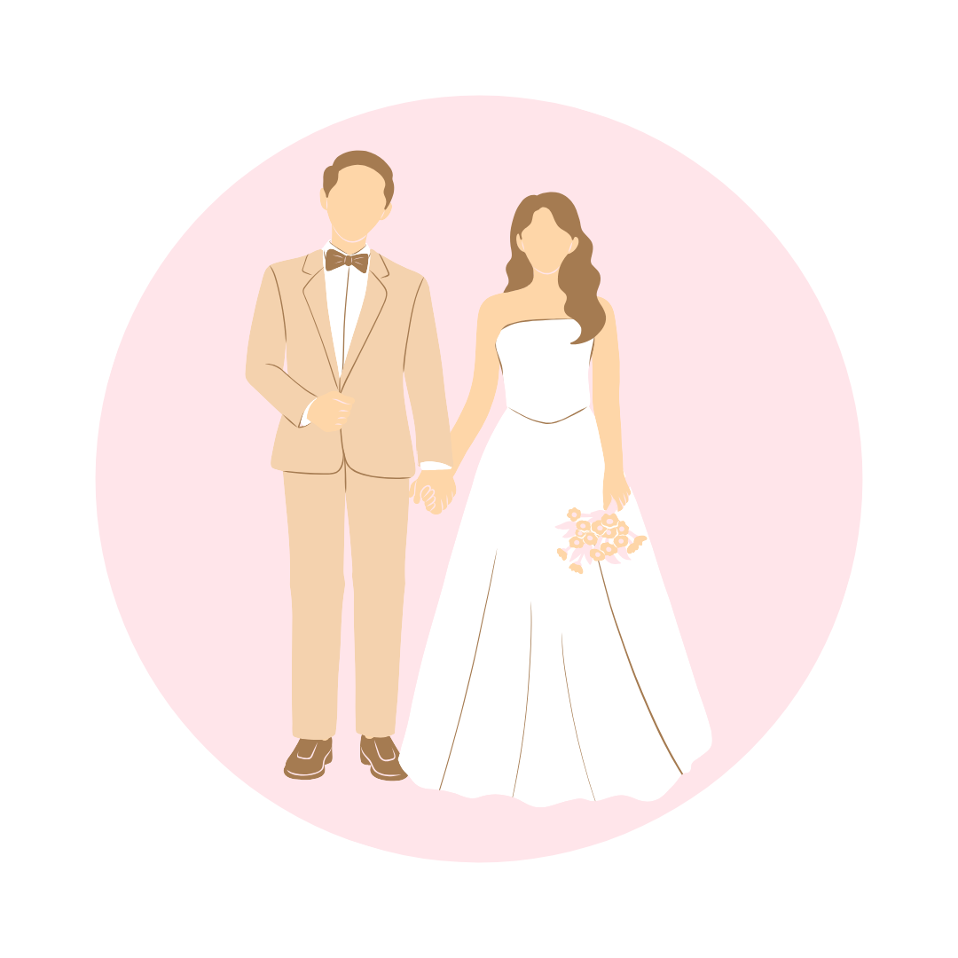 WEDDING DRESSES + SUITS