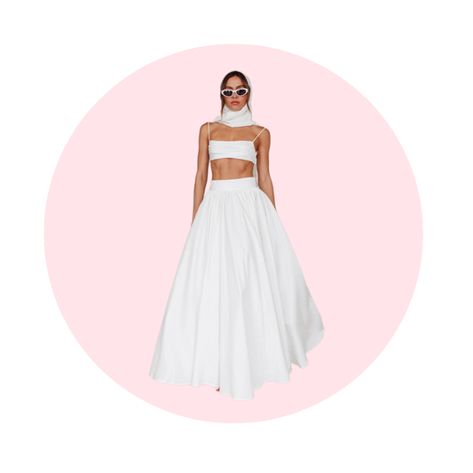 TIED BACK MAXI SKIRT