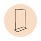 RECTANGLE SIGN STAND - BLACK