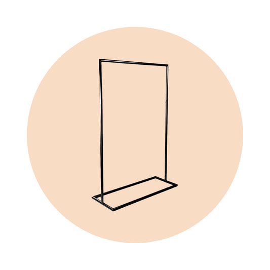 RECTANGLE SIGN STAND - BLACK