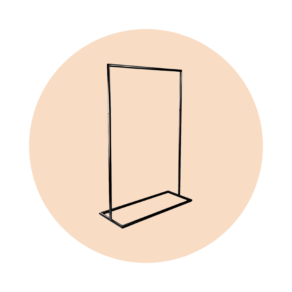 RECTANGLE SIGN STAND - BLACK – Gippsland Events & Co