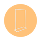 RECTANGLE SIGN STAND - WHITE
