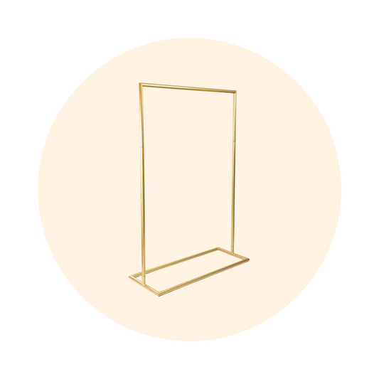 RECTANGLE SIGN STAND - GOLD