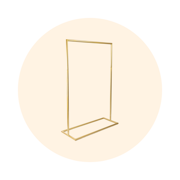 RECTANGLE SIGN STAND - GOLD – Gippsland Events & Co