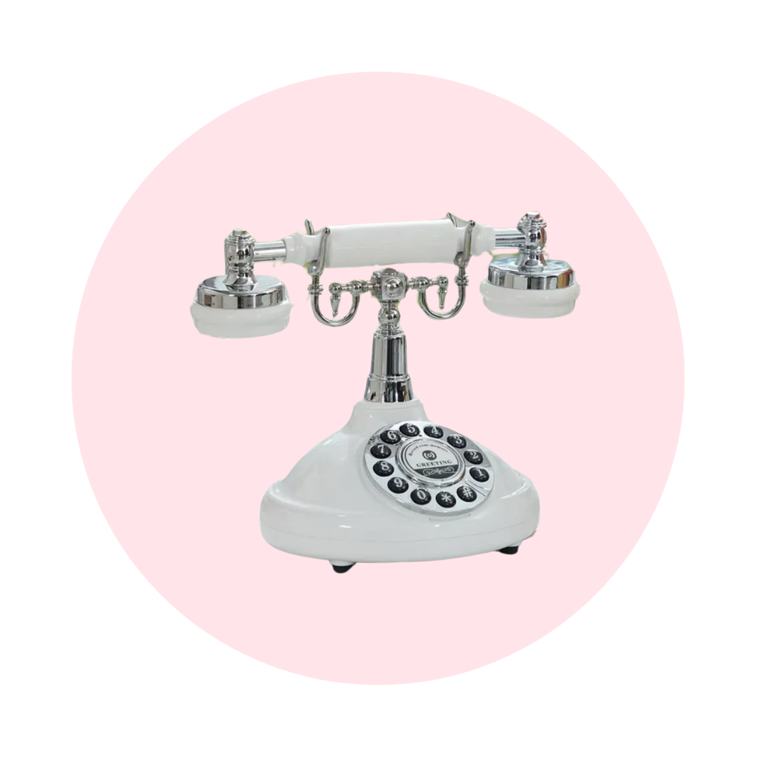 VINTAGE PHONE - WHITE